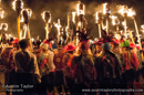 Guizers encircle the Galley before singing, cheering and setting the Galley Nordastour alight with their torches at Uyeasound Up Helly-Aa 2014