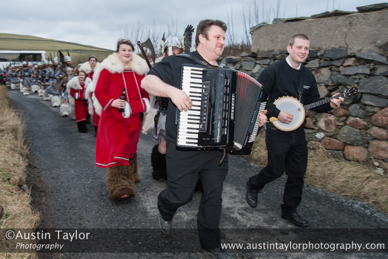 Jarl Squad at Hillswick - Northmavine Up Helly-Aa 2014
