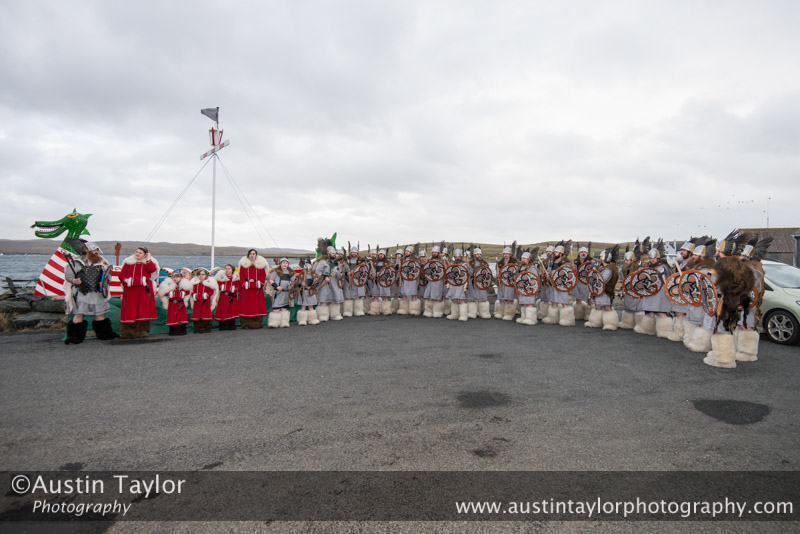 Jarl Squad at Hillswick - Northmavine Up Helly-Aa 2014