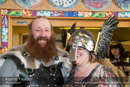 Guizer Jarl Kenny Williamson with Wilma Missenden - Jarl Squad at Urafirth School - Northmavine Up Helly-Aa 2014
