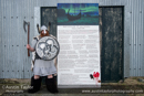 Guizer Jarl Kenny Williamson with his Bill - Jarl Squad at Hillswick - Northmavine Up Helly-Aa 2014