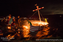 The Galley Haja is set alight and set sail on Ura Firth - Northmavine Up Helly-Aa 2014