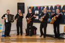 Guizer Jarl Keith Lobban and his squad at Dunrossness Primary School - South Mainland Up Helly-Aa 2014