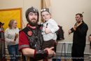 Guizer Jarl Keith Lobban and his squad at Dunrossness Primary School - South Mainland Up Helly-Aa 2014