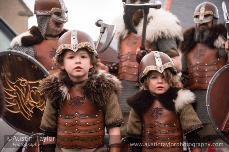 Up Helly-Aa 2017 - Guizer Jarl Lyall Gair as "Sweyn 'Forkbeard' Haraldsson" with his Galley "Falcon" 31 Jan in Lerwick, Shetland