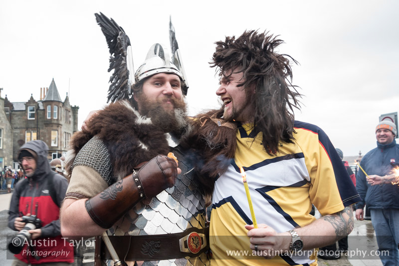Up Helly-Aa 2017 - Guizer Jarl Lyall Gair as "Sweyn 'Forkbeard' Haraldsson" with his Galley "Falcon" 31 Jan in Lerwick, Shetland