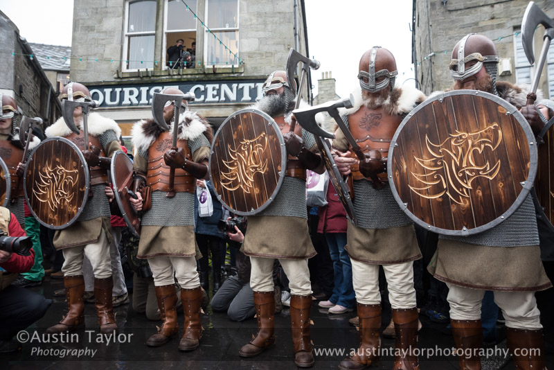 Up Helly-Aa 2017 - Guizer Jarl Lyall Gair as "Sweyn 'Forkbeard' Haraldsson" with his Galley "Falcon" 31 Jan in Lerwick, Shetland