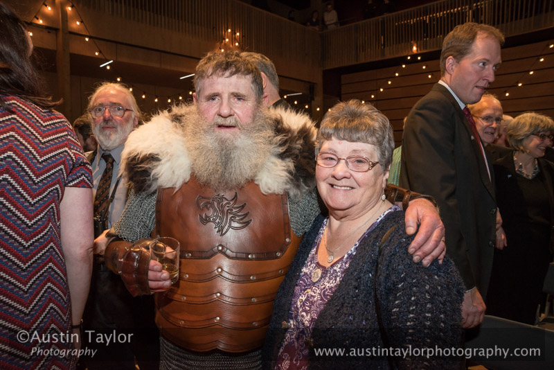 Up Helly-Aa 2017 - Guizer Jarl Lyall Gair as "Sweyn 'Forkbeard' Haraldsson" with his Galley "Falcon" 31 Jan in Lerwick, Shetland