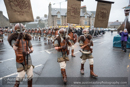 Up Helly-Aa 2017 - Guizer Jarl Lyall Gair as "Sweyn 'Forkbeard' Haraldsson" with his Galley "Falcon" 31 Jan in Lerwick, Shetland