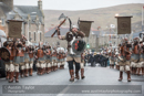 Up Helly-Aa 2017 - Guizer Jarl Lyall Gair as "Sweyn 'Forkbeard' Haraldsson" with his Galley "Falcon" 31 Jan in Lerwick, Shetland