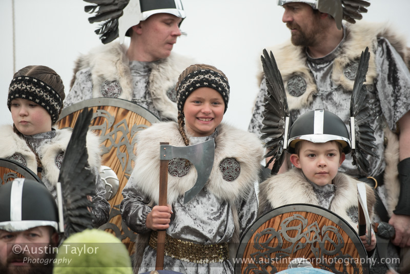 Scalloway Fire Festival 2018 with Jarl Ragnar Sutrika Lothbrok (Leslie Wills Setrice) and his galley Jörmungandr