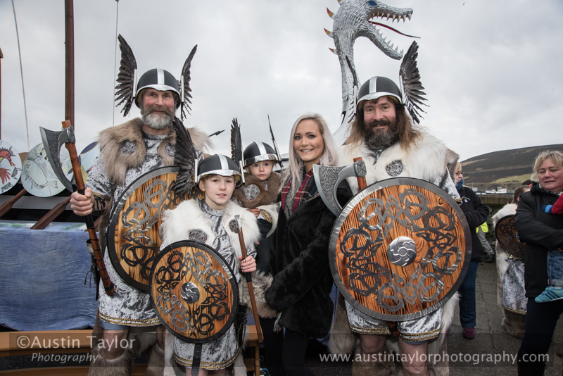 Scalloway Fire Festival 2018 with Jarl Ragnar Sutrika Lothbrok (Leslie Wills Setrice) and his galley Jörmungandr