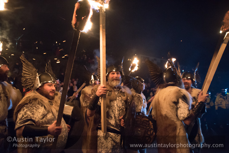 Scalloway Fire Festival 2018 with Jarl Ragnar Sutrika Lothbrok (Leslie Wills Setrice) and his galley Jörmungandr