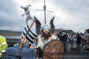Scalloway Fire Festival 2018 with Jarl Ragnar Sutrika Lothbrok (Leslie Wills Setrice) and his galley Jörmungandr