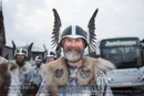 Scalloway Fire Festival 2018 with Jarl Ragnar Sutrika Lothbrok (Leslie Wills Setrice) and his galley Jörmungandr