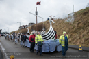 Scalloway Fire Festival 2018 with Jarl Ragnar Sutrika Lothbrok (Leslie Wills Setrice) and his galley Jörmungandr