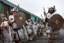 Scalloway Fire Festival 2018 with Jarl Ragnar Sutrika Lothbrok (Leslie Wills Setrice) and his galley Jörmungandr