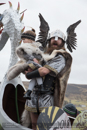 Scalloway Fire Festival 2018 with Jarl Ragnar Sutrika Lothbrok (Leslie Wills Setrice) and his galley Jörmungandr