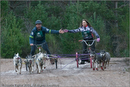 Dog Sled Team competing in the 25th Anniversary Siberian Husky Club of Great Britain Aviemore Sled Dog Rally 2008
