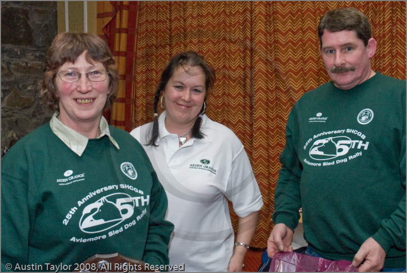 Prize winner at the Awards Ceremony at the Hilton Hotel, Coylumbridge for the 25th Anniversary Siberian Husky Club of Great Britain Aviemore Sled Dog Rally 2008