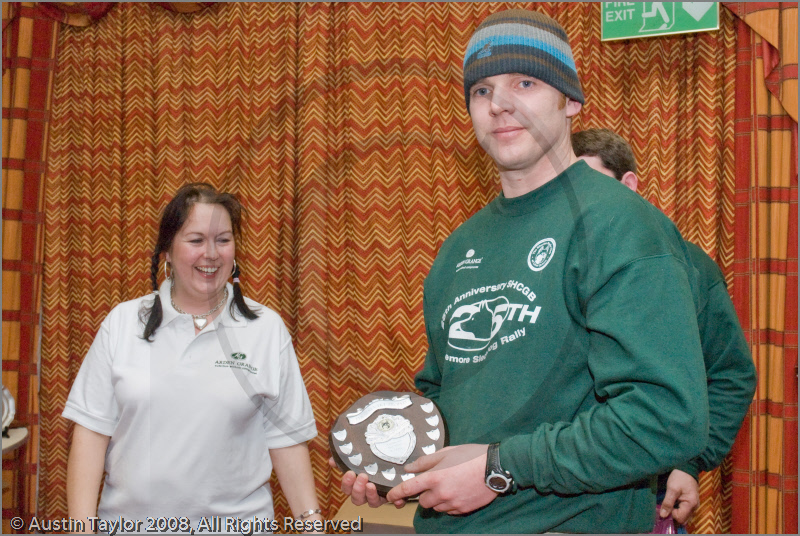 Prize winner at the Awards Ceremony at the Hilton Hotel, Coylumbridge for the 25th Anniversary Siberian Husky Club of Great Britain Aviemore Sled Dog Rally 2008