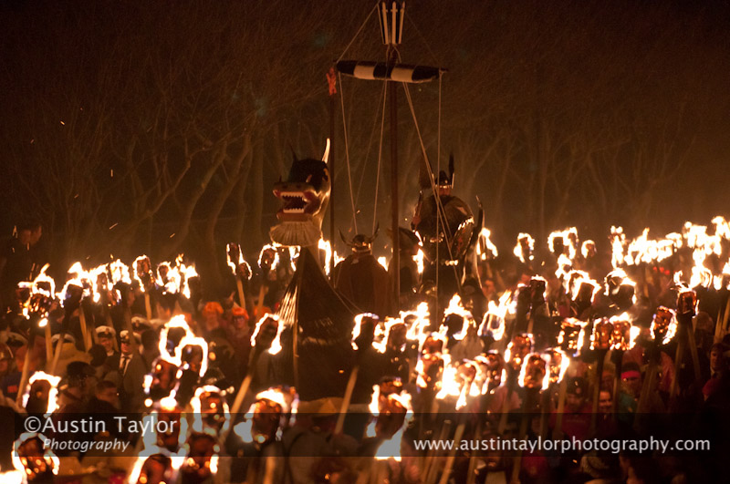 Up Helly-Aa 2011: evening procession and galley burning