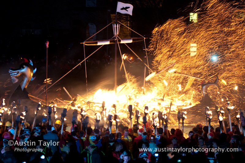 Up Helly-Aa 2011: evening procession and galley burning