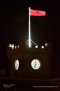 Up Helly-Aa 2011: evening procession and galley burning - Town Hall clock tower