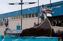 Up Helly-Aa 2011: morning procession - galley Jägare at the Legion