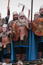 Up Helly-Aa 2011: morning procession - the Jarl Sqaud with the galley Jägare at Alexandra Wharf