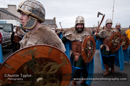 Up Helly-Aa 2011: morning procession - the Jarl Squad pass through Fort Charlotte