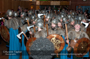 Up Helly-Aa 2011: Guizer Jarl John Hunter as Johan Sanderrevet of Valsgärde, Sweden visits Sound Hall with his Jarl Squad