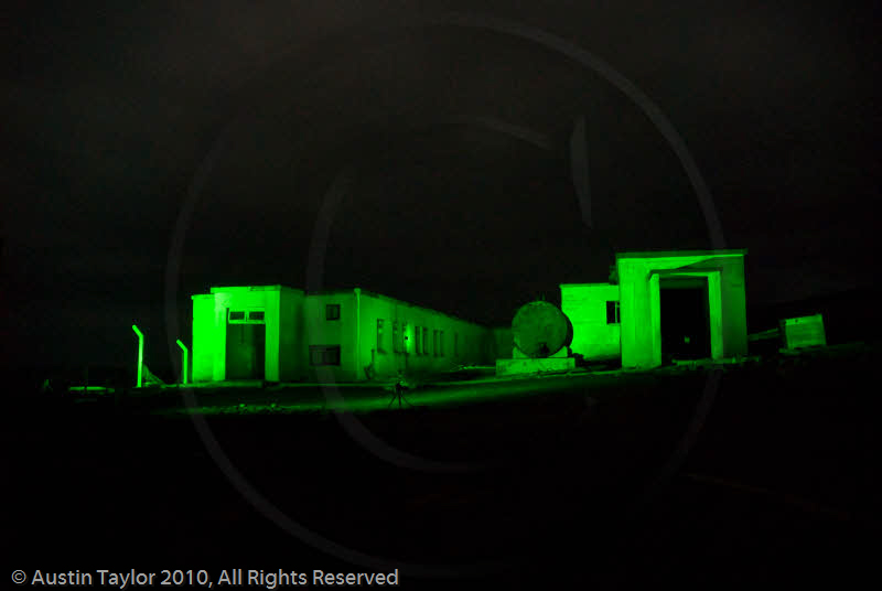 Mirrie Dancers Illuminations - former listening station, Garths Ness, Dunrossness, Shetland