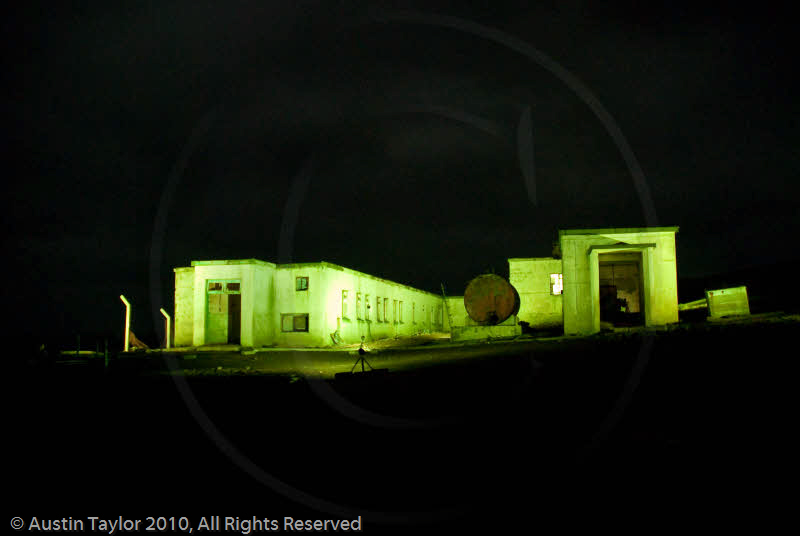Mirrie Dancers Illuminations - former listening station, Garths Ness, Dunrossness, Shetland