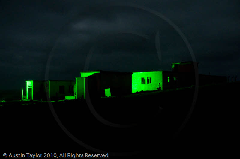 Mirrie Dancers Illuminations - former listening station, Garths Ness, Dunrossness, Shetland