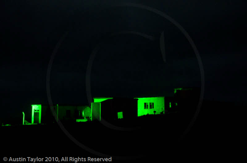 Mirrie Dancers Illuminations - former listening station, Garths Ness, Dunrossness, Shetland