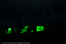 Mirrie Dancers Illuminations - former listening station, Garths Ness, Dunrossness, Shetland