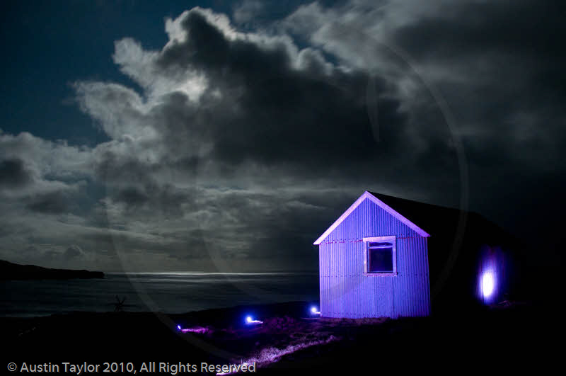 Mirrie Dancers Illuminations - Tin Shed, Haroldswick, Unst