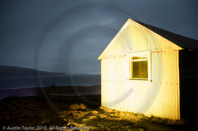 Mirrie Dancers Illuminations - Tin Shed, Haroldswick, Unst