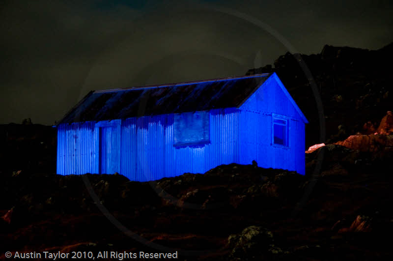 Mirrie Dancers Illuminations - Tin Shed, Haroldswick, Unst