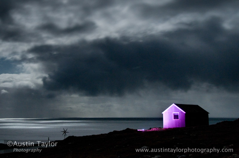 Mirrie Dancers Illuminations - Tin Shed, Haroldswick, Unst