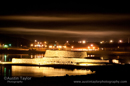 Clickimin Broch with an eerie smoke cloud above