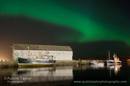 Aurora Borealis over Hays Dock, Lerwick, Shetland 12 April 2010