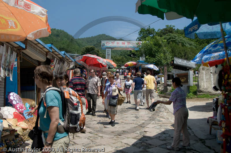 Stalls at the Great Wall at Mutianyu, north of Beijing
