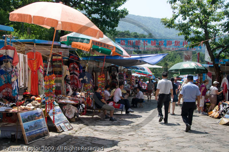 Stalls at the Great Wall at Mutianyu, north of Beijing