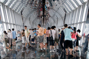 Inside and views from the "World Financial Center" building, Shanghai