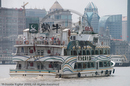 Ships, boats and buildings along the Huangpu River, central Shanghai