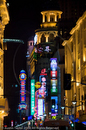 Night time buildings and streets, Nanjing Road, Shanghai