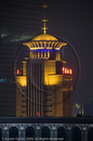 Tall buildings in Central Business District at night, Shanghai