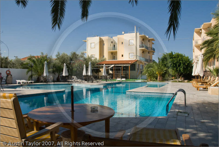 Hotel Klonos Anna and swimmimg pool, Aegina, Greece 24 September 2007